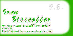 iren bleicoffer business card